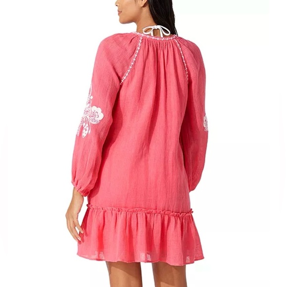 Tommy Bahama Linen Gauze Tunic Swim Cover-up Dress - Picture 2 of 14